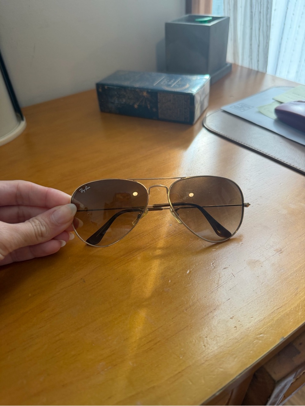 Ray-Ban Aviator Sunglasses Gold Frame with Brown Gradient Lenses
